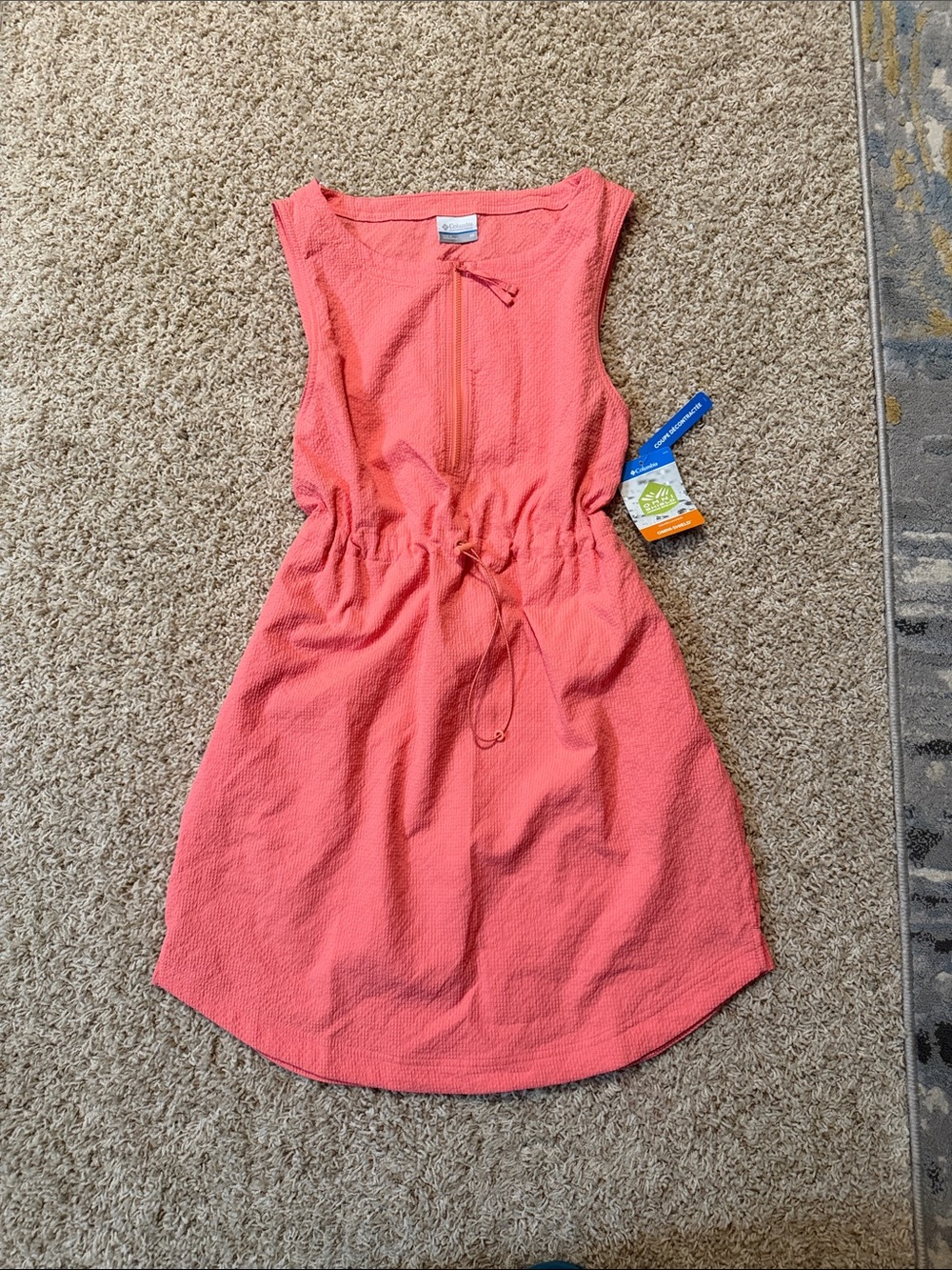 Columbia Coral Sleeveless Drawstring Waist Dress